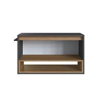 Gabinete de Banheiro Viseu 1 PT Grafite e Mel - 6