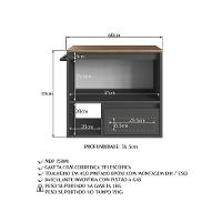 Gabinete de Banheiro Vigo 1 PT 1 GV Grafite e Mel - 7