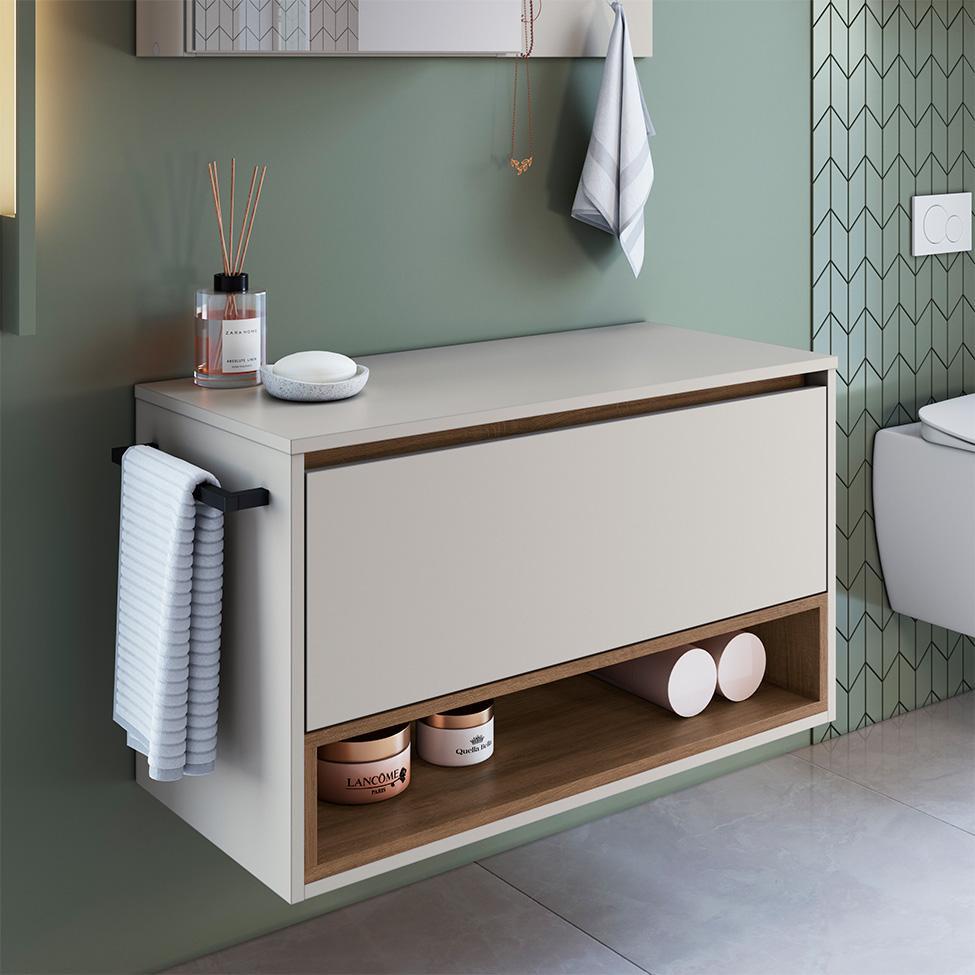 Gabinete de Banheiro Viseu 1 PT Arenas e Mel - 4