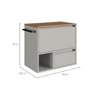 Gabinete de Banheiro Vigo 1 PT 1 GV Arenas e Mel - 3