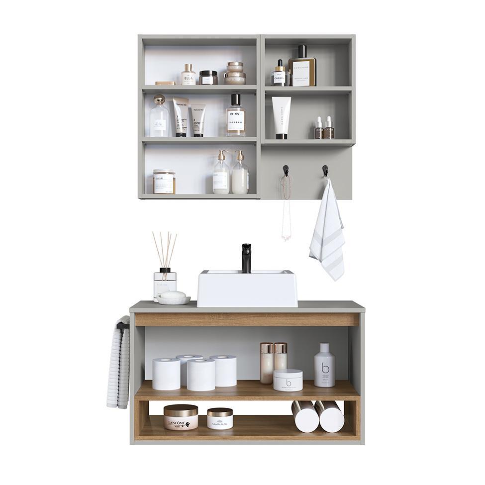 Conjunto para Banheiro com Cuba Viseu 3 PT Arenas e Mel - 4