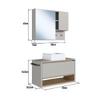 Conjunto para Banheiro com Cuba Viseu 3 PT Arenas e Mel - 3