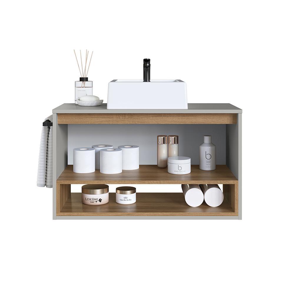 Gabinete de Banheiro com Cuba Viseu 1 PT Arenas e Mel - 2