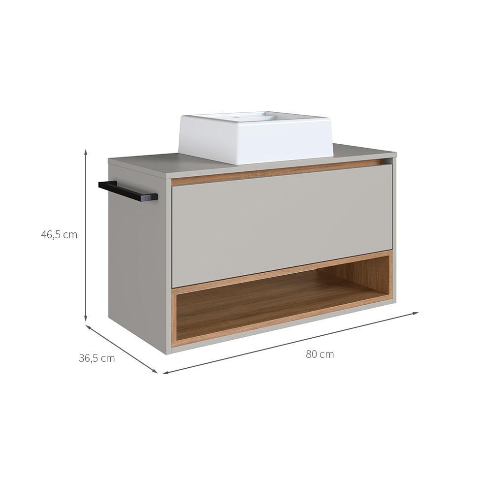 Gabinete de Banheiro com Cuba Viseu 1 PT Arenas e Mel - 3