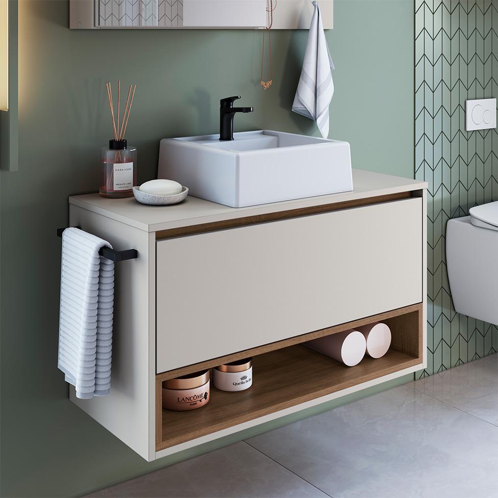 Gabinete de Banheiro com Cuba Viseu 1 PT Arenas e Mel - 4