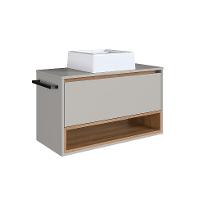 Gabinete de Banheiro com Cuba Viseu 1 PT Arenas e Mel - 1