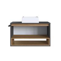 Gabinete de Banheiro com Cuba Viseu 1 PT Grafite e Mel - 7