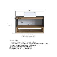 Gabinete de Banheiro com Cuba Viseu 1 PT Grafite e Mel - 8