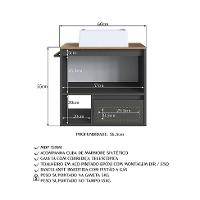 Gabinete de Banheiro com Cuba Vigo 1 PT 1 GV Grafite e Mel - 7