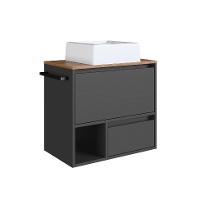 Conjunto para Banheiro com Cuba Vigo 2 PT 1 GV Grafite e Mel - 8