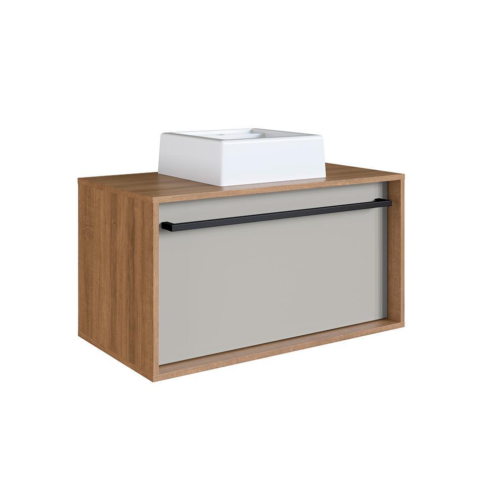 Gabinete de Banheiro com Cuba Estella 1 GV Mel e Arenas - 1