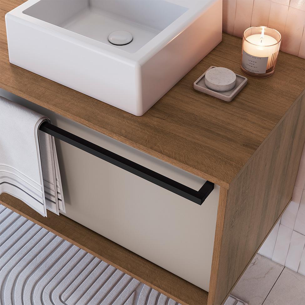 Gabinete de Banheiro com Cuba Estella 1 GV Mel e Arenas - 4