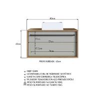Gabinete de Banheiro com Cuba Estella 1 GV Mel e Arenas - 8