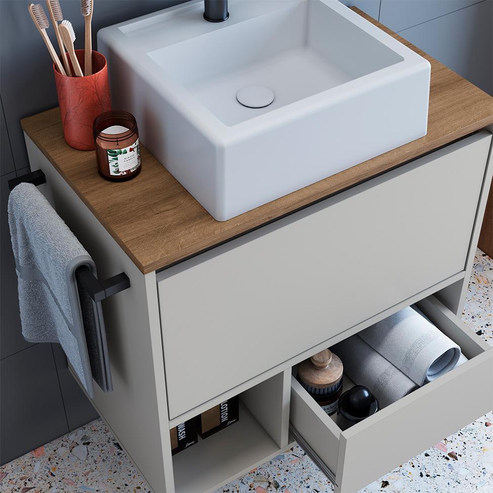 Conjunto para Banheiro com Cuba Vigo 2 PT 1 GV Arenas e Mel - 6