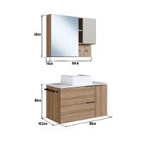 Conjunto para Banheiro com Cuba Pamplona 4 PT 1 GV Mel e Arenas - 3