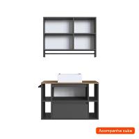 Conjunto para Banheiro com Cuba Sierra 2 PT 1 GV Grafite e Mel - 2