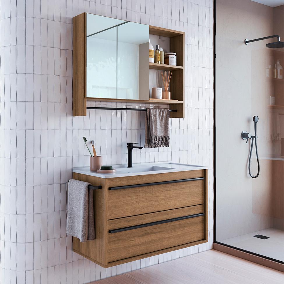 Conjunto para Banheiro com Cuba Sebastian 2 PT 1 GV Mel - 1