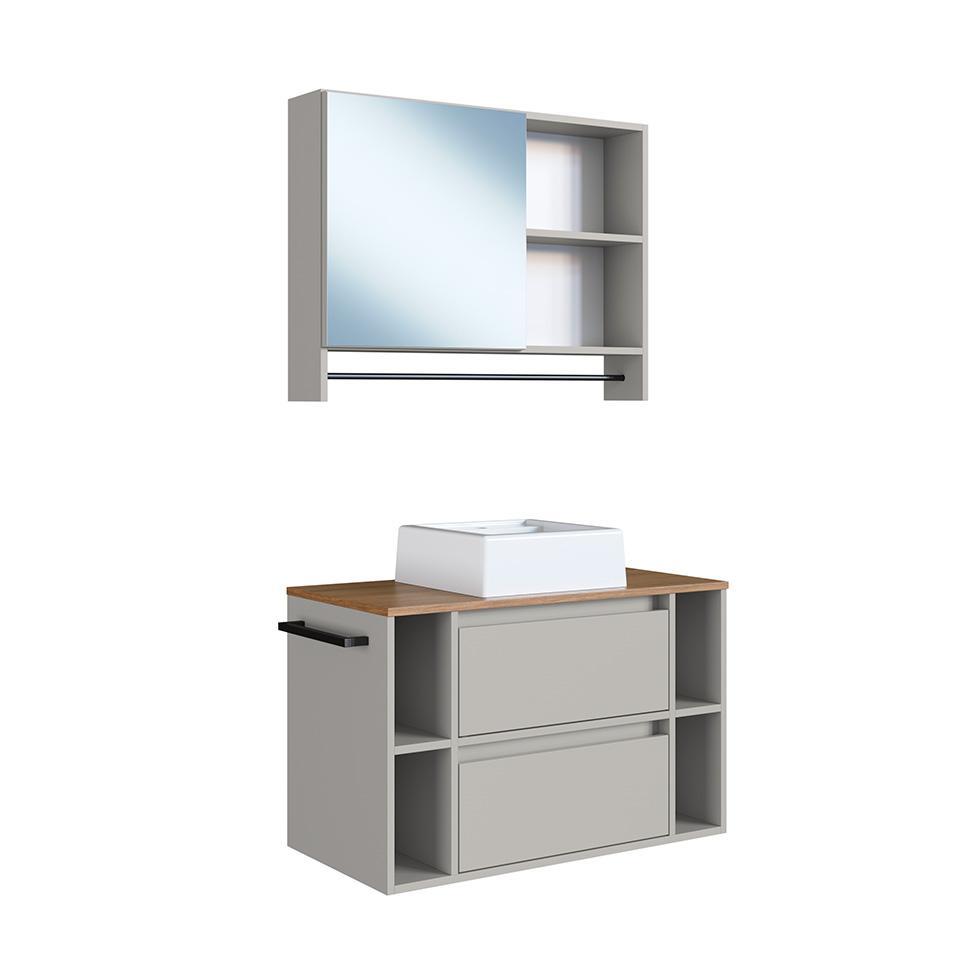 Conjunto para Banheiro com Cuba Sierra 2 PT 1 GV Arenas e Mel - 4