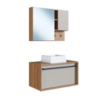 Conjunto para Banheiro com Cuba Estella 2 PT 1 GV Mel e Arenas - 5