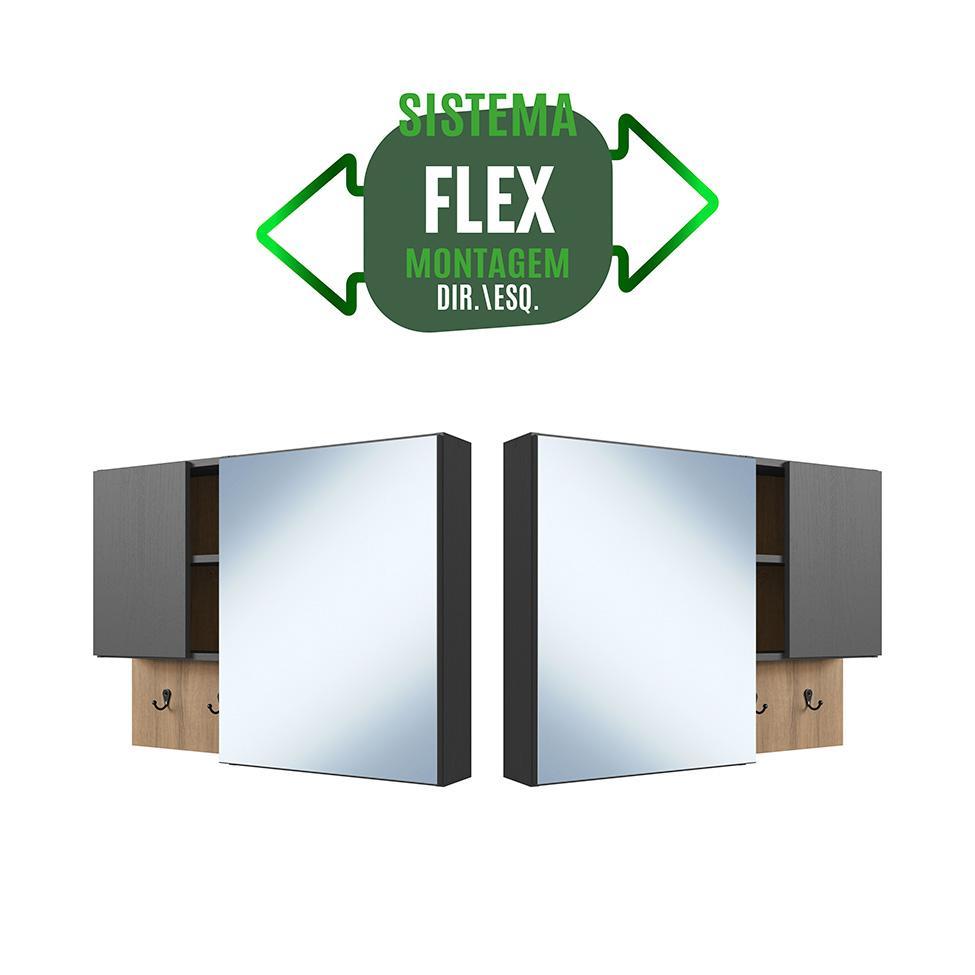 Conjunto para Banheiro com Cuba Estella 2 PT 1 GV Mel e Grafite - 6