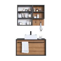 Conjunto para Banheiro com Cuba Estella 2 PT 1 GV Mel e Grafite