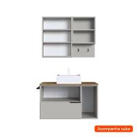 Conjunto para Banheiro com Cuba Pamplona 4 PT 1 GV Arenas e Mel - 2