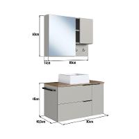 Conjunto para Banheiro com Cuba Pamplona 4 PT 1 GV Arenas e Mel - 3