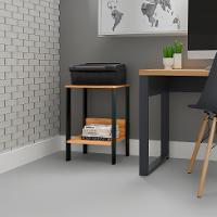 Mesa Lateral Quadrada Flora Feijó e Preta - 1