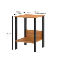 Mesa Lateral Quadrada Flora Feijó e Preta - 3