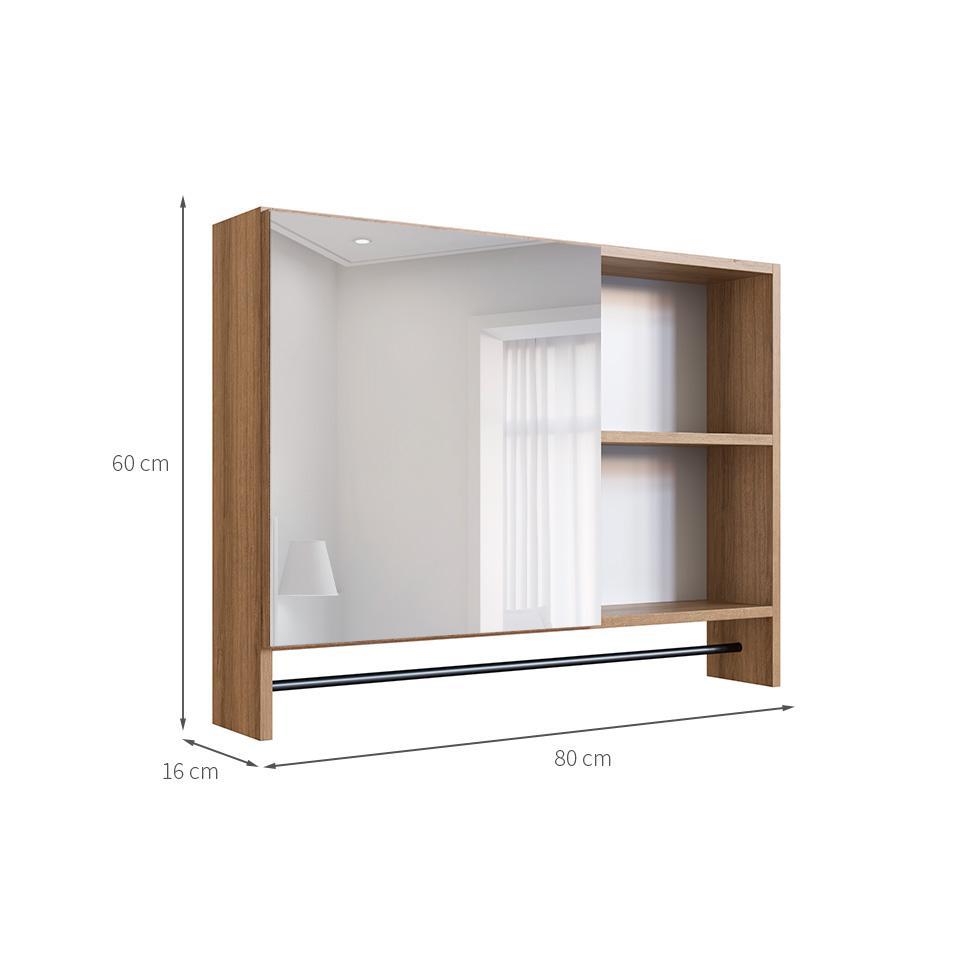 Armário de Banheiro com Espelho Orlie 1 PT Mel - 3