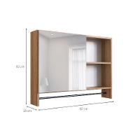 Armário de Banheiro com Espelho Orlie 1 PT Mel - 3