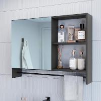 Armário de Banheiro com Espelho Orlie 1 PT Grafite