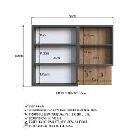 Armário de Banheiro com Espelho Berti 2 PT Mel e Grafite - 9