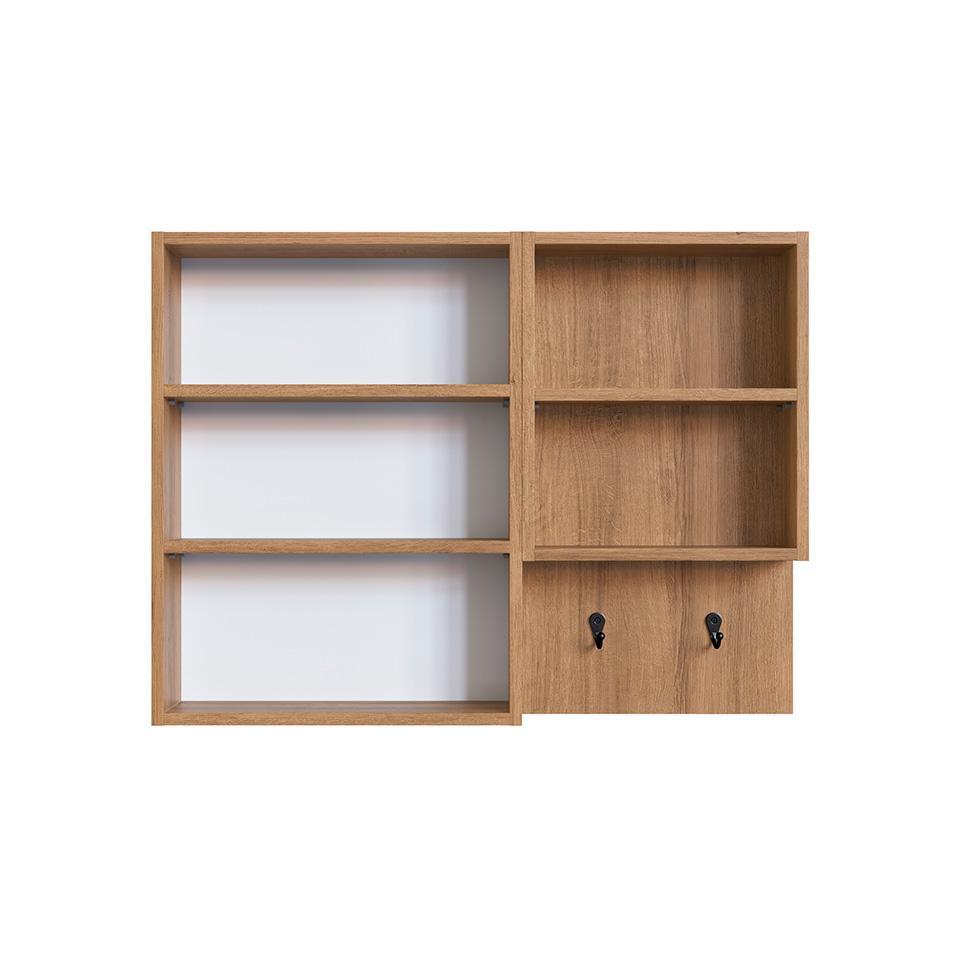 Armário de Banheiro com Espelho Berti 2 PT Mel e Arenas - 2