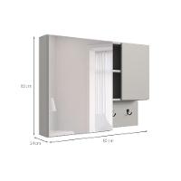 Armário de Banheiro com Espelho Berti 2 PT Arenas - 3