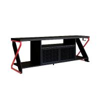Rack Gamer para TV até 60 Polegadas Linus com LED 2 PT Preto e Vermelho - 6