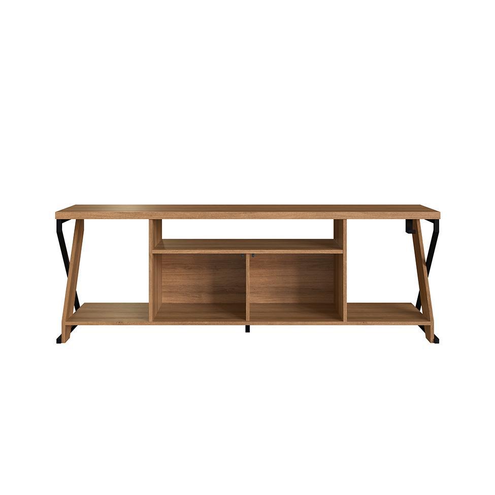 Rack Gamer para TV até 60 Polegadas Linus com LED 2 PT Mel e Preto - 10