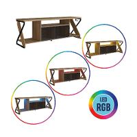 Rack Gamer para TV até 60 Polegadas Linus com LED 2 PT Mel e Preto - 2