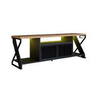 Rack Gamer para TV até 60 Polegadas Linus com LED 2 PT Preto e Mel - 6