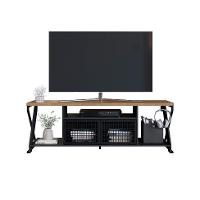 Rack Gamer para TV até 60 Polegadas Linus com LED 2 PT Preto e Mel - 8