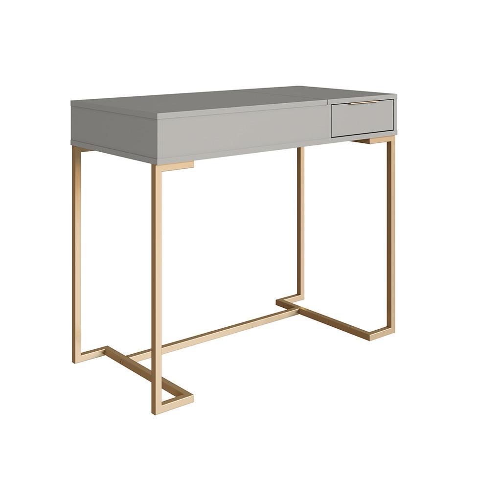 Penteadeira com Espelho Amélia 1 PT 1 GV Arenas e Champagne - 2