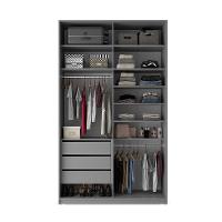Guarda-Roupa Closet Sion 100% MDF 3 GV Cinza 140 cm - 2