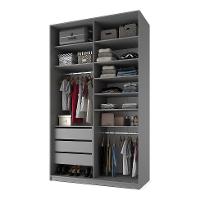 Guarda-Roupa Closet Sion 100% MDF 3 GV Cinza 140 cm - 8