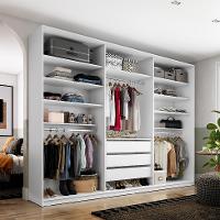 Guarda-Roupa Closet Monreale 100 % MDF 3 GV Branco 237 cm - 1