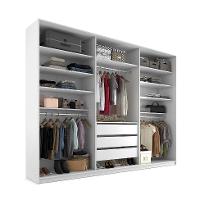 Guarda-Roupa Closet Monreale 100 % MDF 3 GV Branco 237 cm - 7