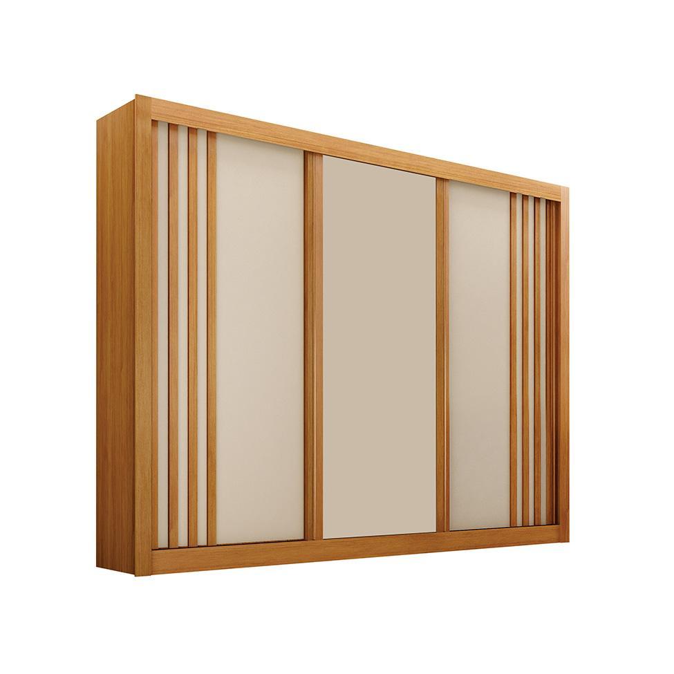 Guarda-Roupa Casal Milano 3 PT 4 GV Cinamomo e Off White - 1