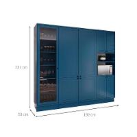 Cozinha Compacta Évora 9 PT Azul Órion - 3