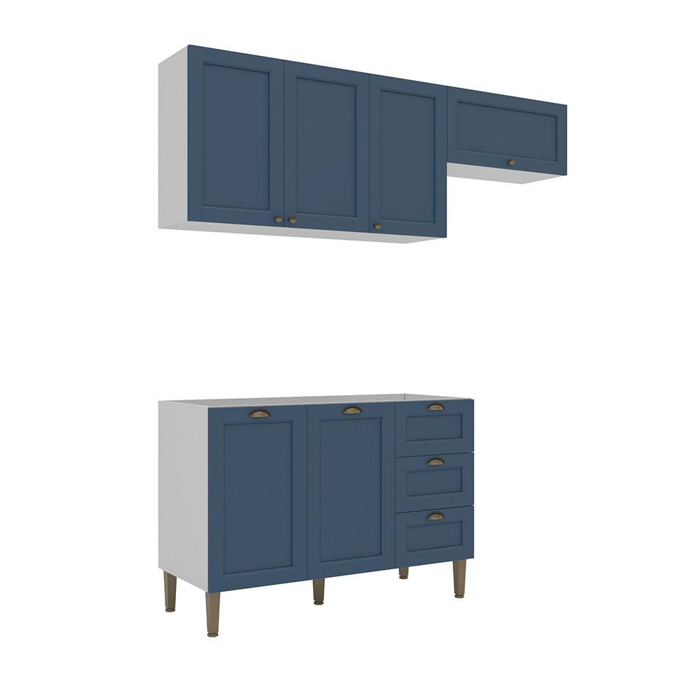 Cozinha Compacta Lavanda 6 PT 3 GV Azul e Branco - 5