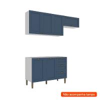 Cozinha Compacta Lavanda 6 PT 3 GV Azul e Branco - 2