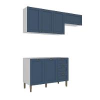 Cozinha Compacta Lavanda 6 PT 3 GV Azul e Branco - 5